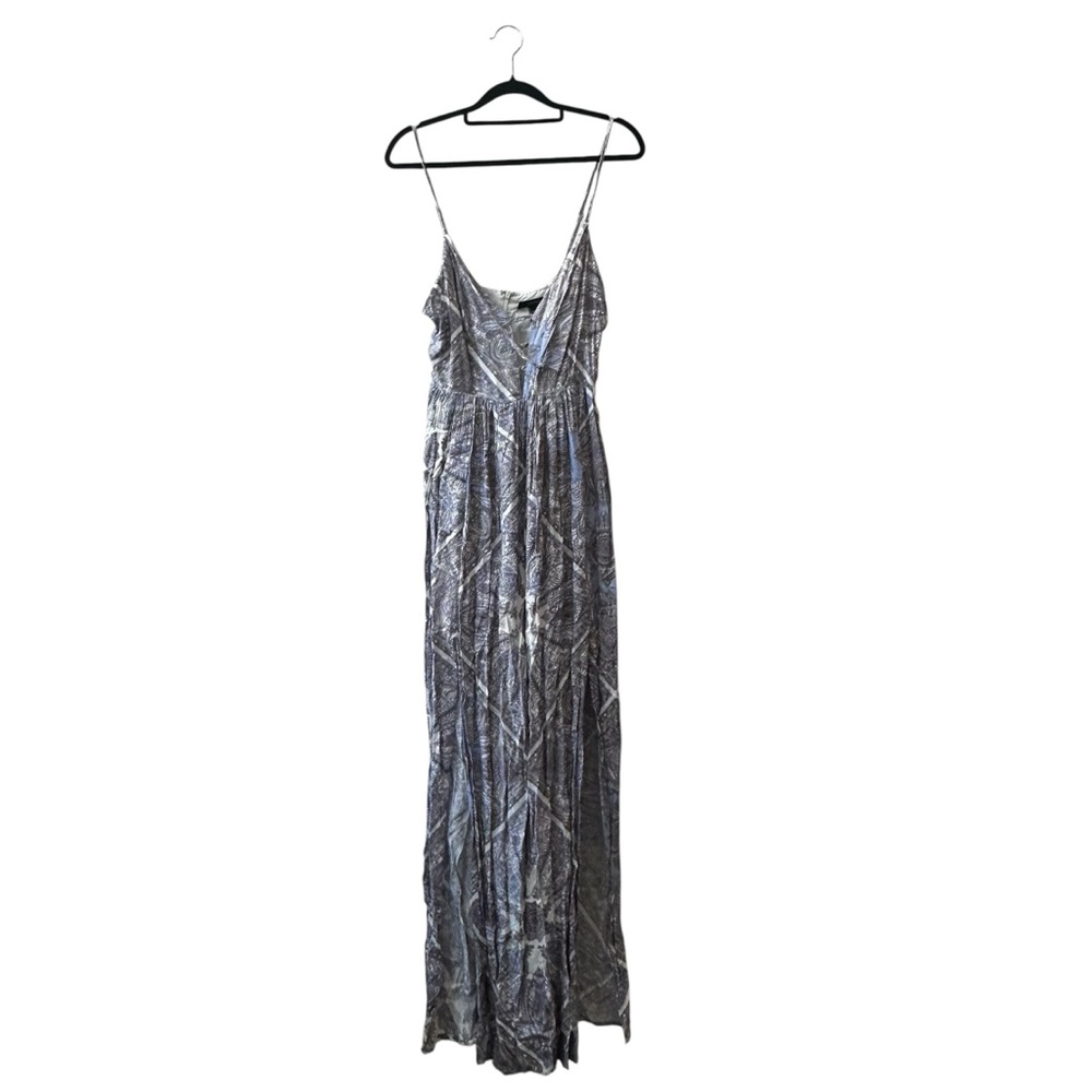 Forever 21 Paisley Maxi Dress With Slits Purple Women’s Size Medium Excellent